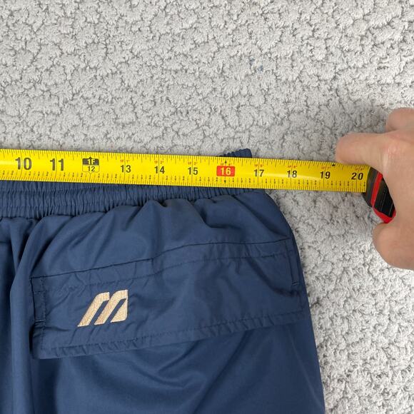 MIZUNO Lined Track Pants Mens XXL Blue Zip Ankle Vented Drawstring Pockets - Picture 9 of 12
